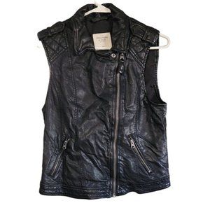 Women's Abercrombie & Fitch Black Faux Leather Sz M